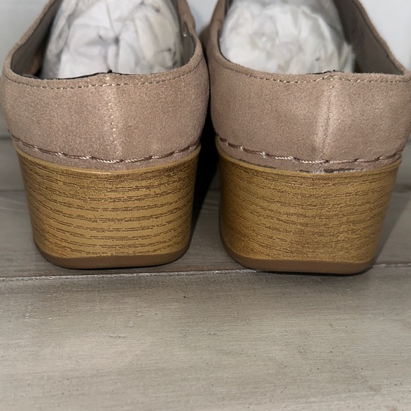 Bella Vita Beige Suede Slip-On Clogs - Picture 5 of 8